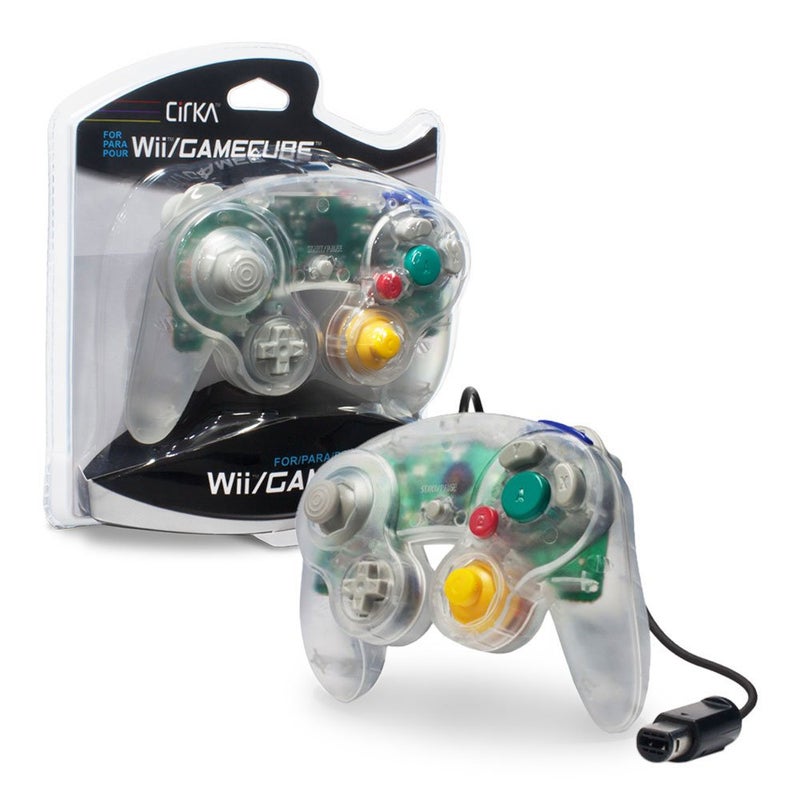 CirKa Wired Controller for Nintendo GameCube & Wii â€“ Dual Analog Joysticks, Vibration Feedback, Pressure-Sensitive Buttons â€“ Clear - Image 2